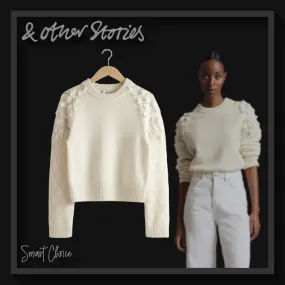 & Other Stories  |Wool Blended Fabrics Long Sleeves Plain Cotton Elegant Style