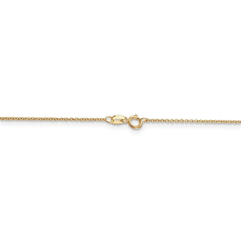 14K YELLOW GOLD COMPASS (22M NECKLACE