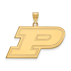 14k Yellow Gold Purdue Large Initial P Pendant