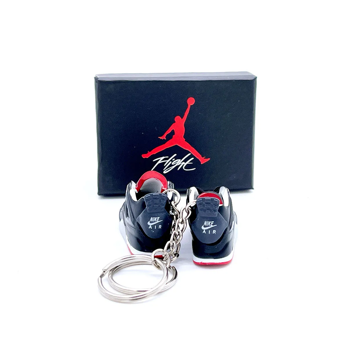 3D Sneaker Keychain- Air Jordan 4 Bred Pair