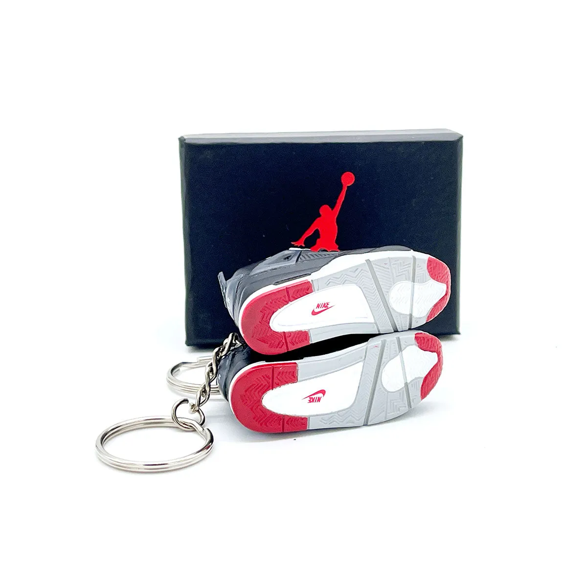 3D Sneaker Keychain- Air Jordan 4 Bred Pair