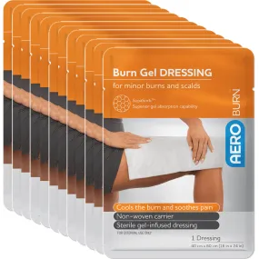 AEROBURN Burn Gel Dressing Pad 40 x 60cm Large 12 Pack