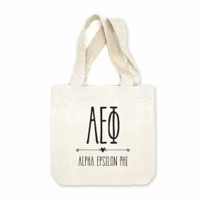 Alpha Epsilon Phi Boho Design on Mini Tote Gift Bag