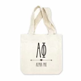 Alpha Phi Boho Design on Mini Tote Gift Bag