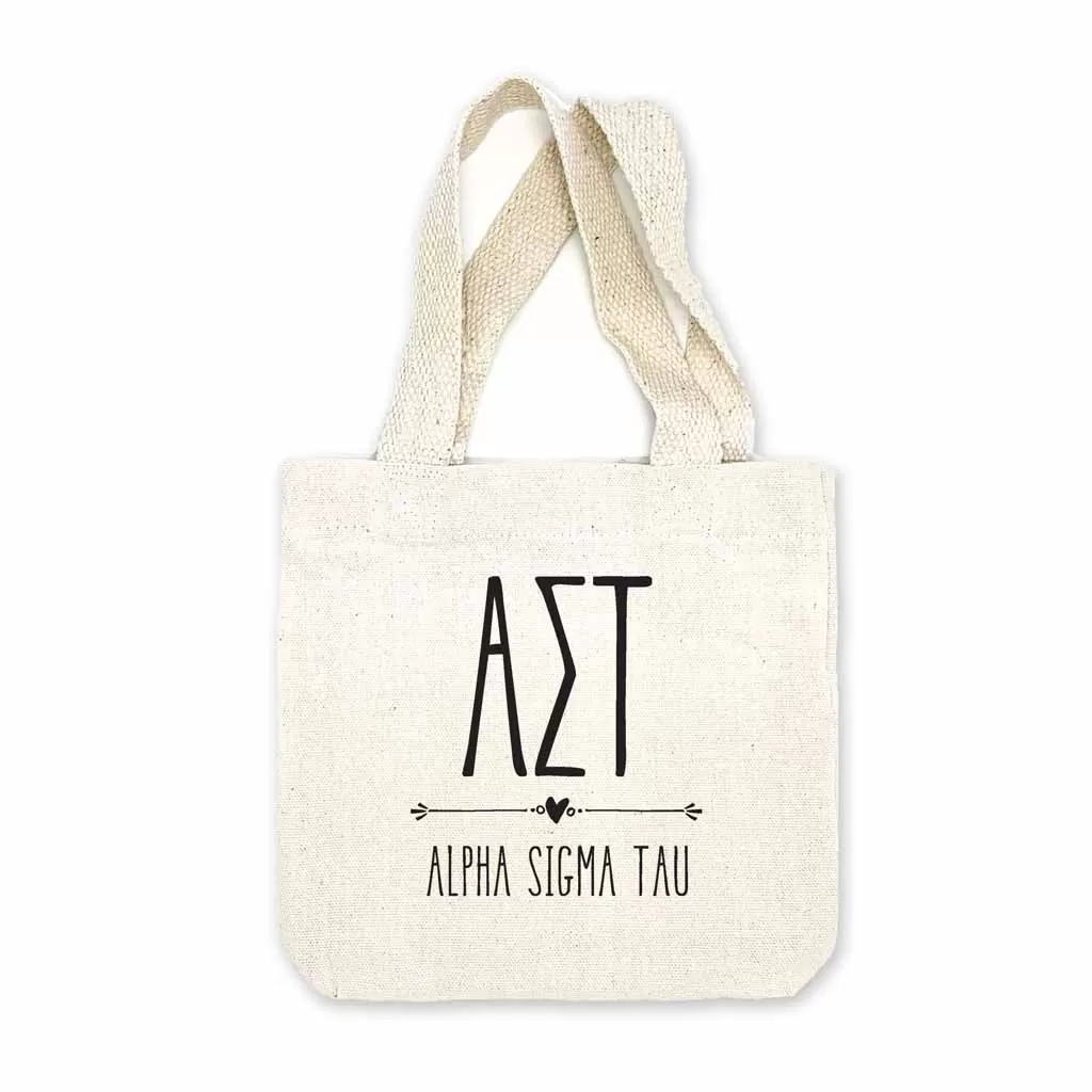 Alpha Sigma Tau Boho Design on Mini Tote Gift Bag