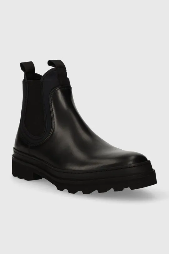 A.P.C. leather chelsea boots men's black color