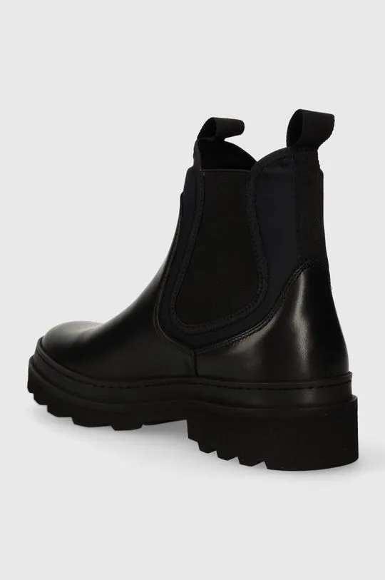 A.P.C. leather chelsea boots men's black color