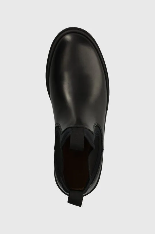 A.P.C. leather chelsea boots men's black color