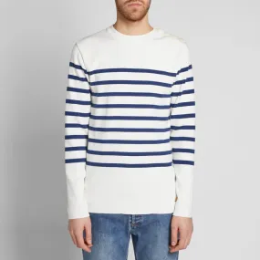 Armor-Lux 75137 Striped Mariner Crew SweatNatural & Ocean