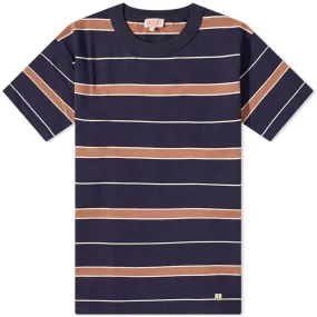 Armor-Lux Multi Stripe T-ShirtNavy & Praline & Natural