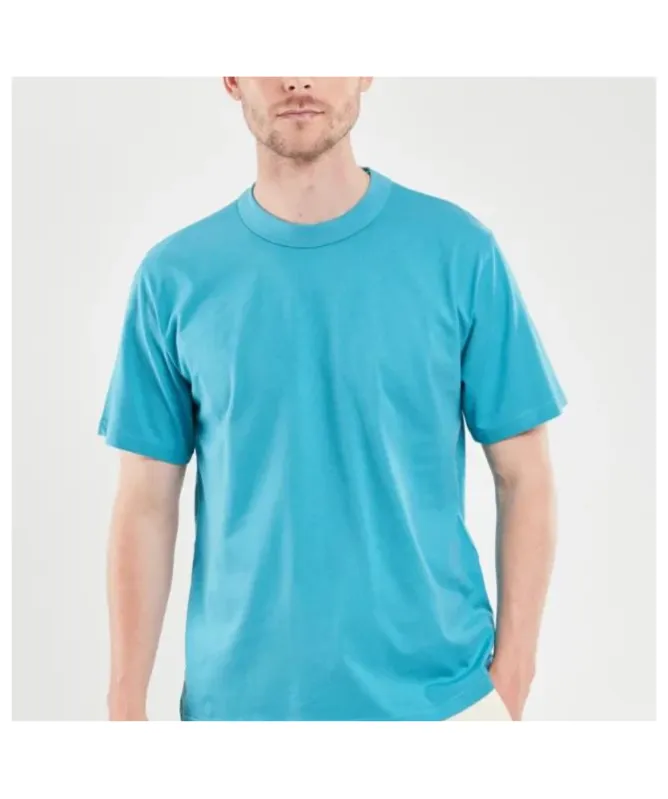 Armor Lux Plain Men's Crew T-Shirt | Teal/Coral -72000