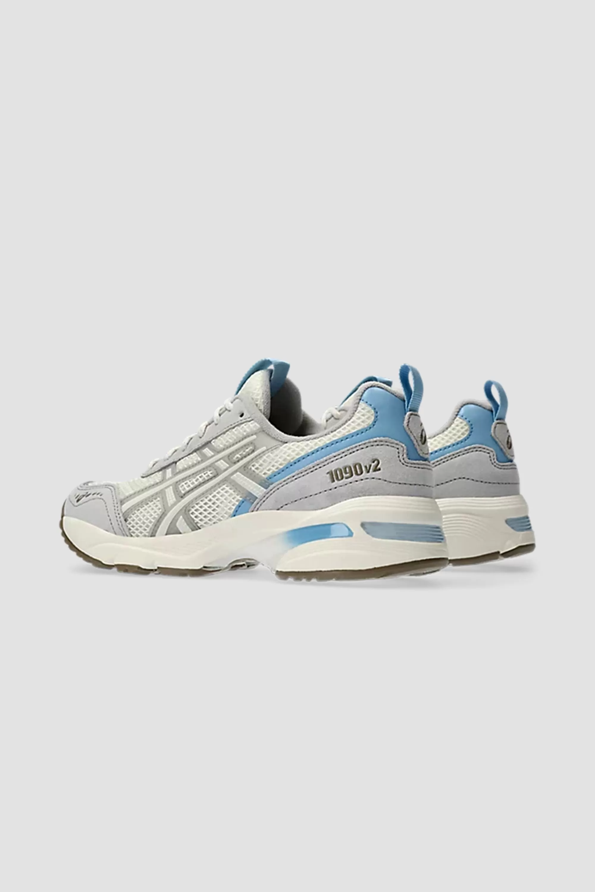 ASICS Women's GEL-1090v2 Sneaker in Cream/Cement Grey