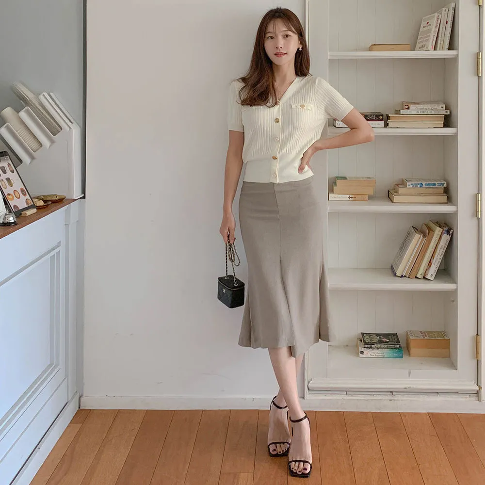 BADDIARY  |Casual Style Plain Short Sleeves Party Style Office Style