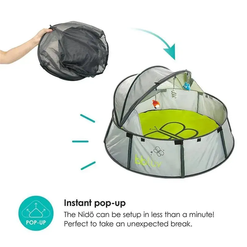 Bbluv Nidö - 2 In 1 Travel & Play Tent, Fun Canopy with UV Protection