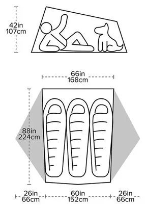 Big Agnes Tiger Wall UL3 Bikepack Grey 3 Person Tent