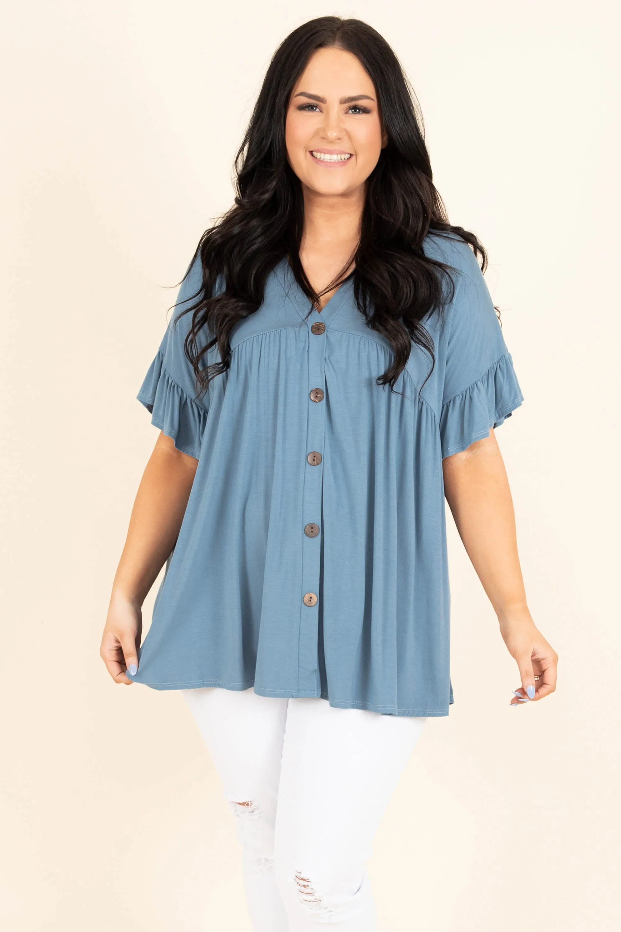 Bittersweet Beginnings Top, Blue