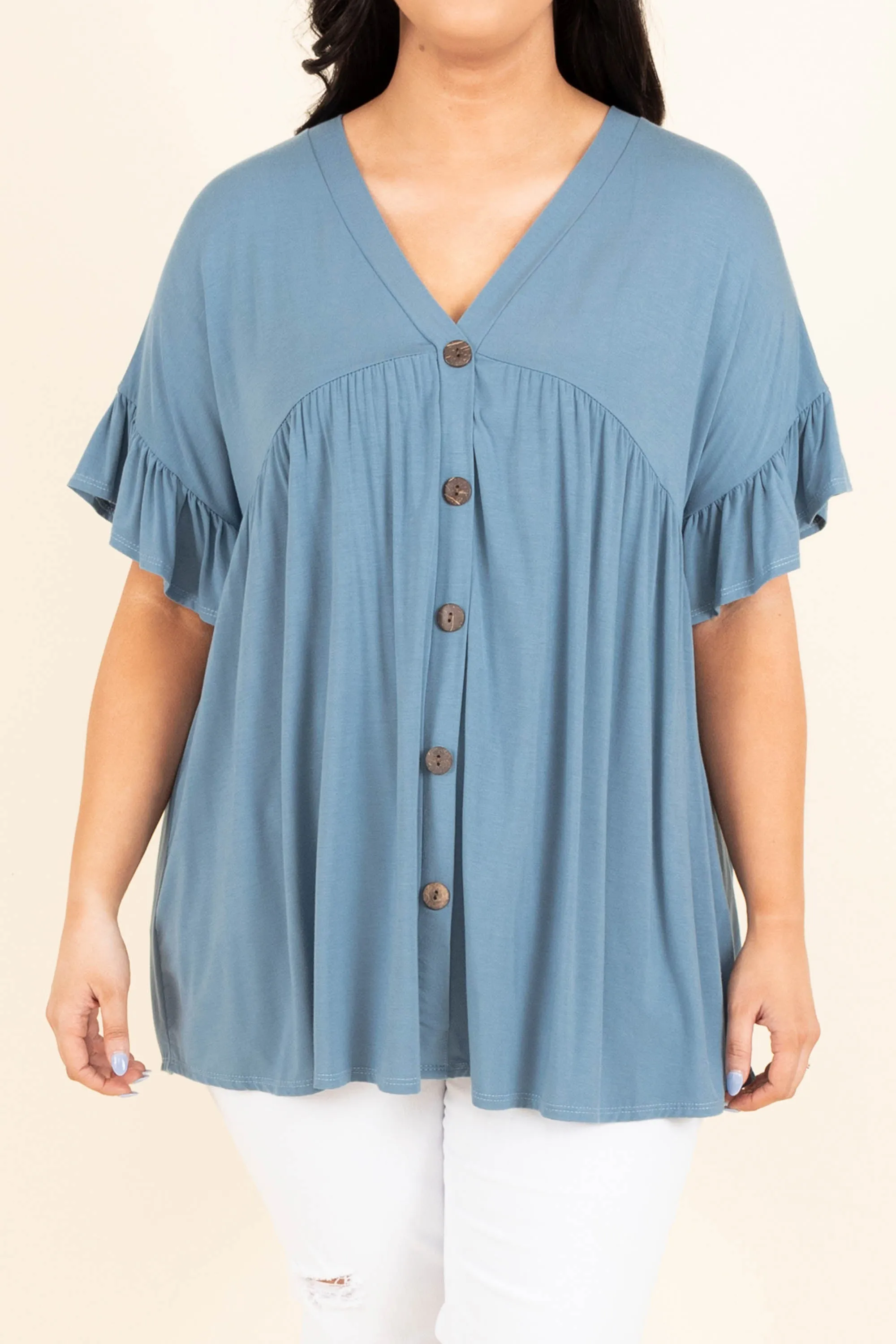 Bittersweet Beginnings Top, Blue