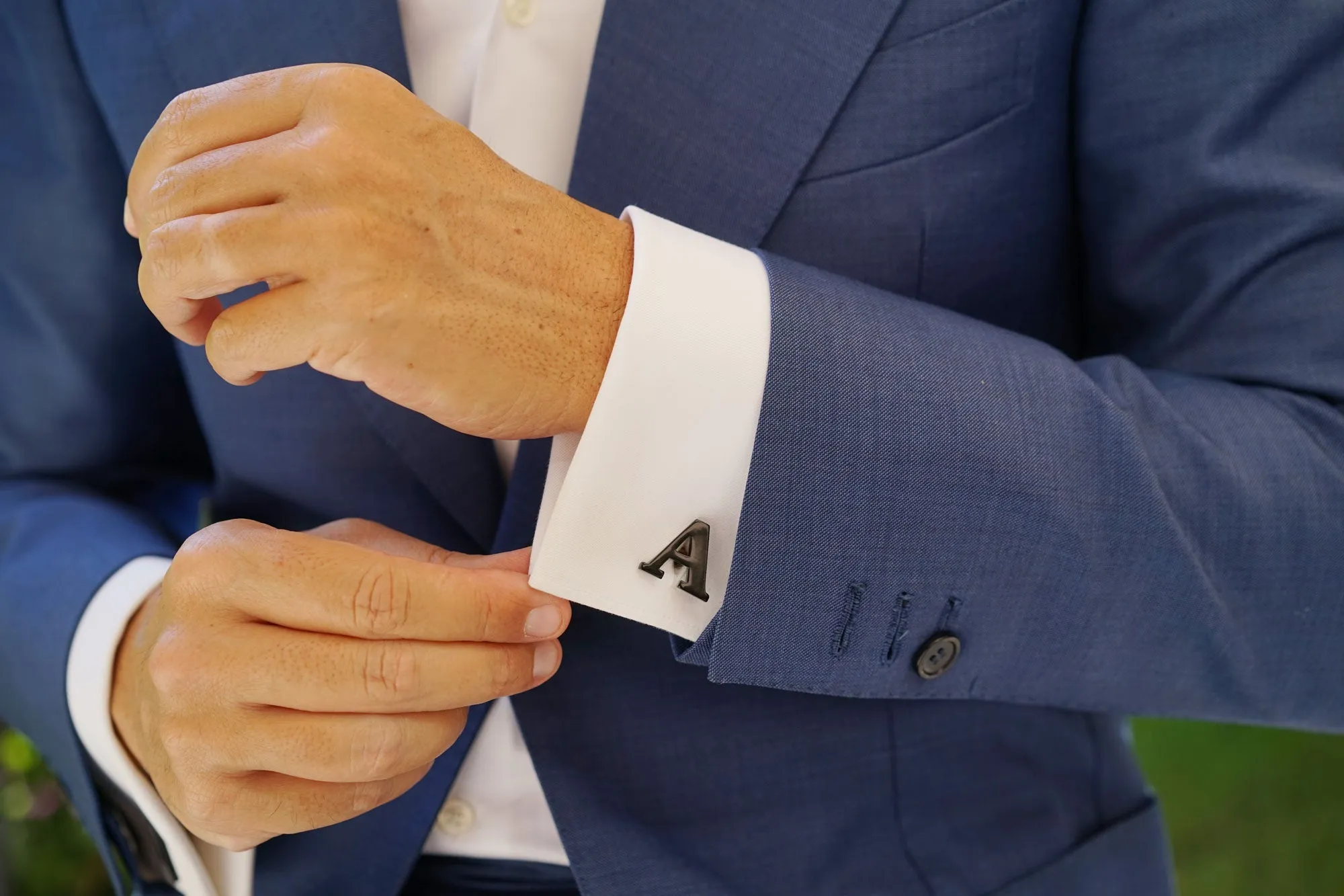 Black And Gold Letter A Cufflinks