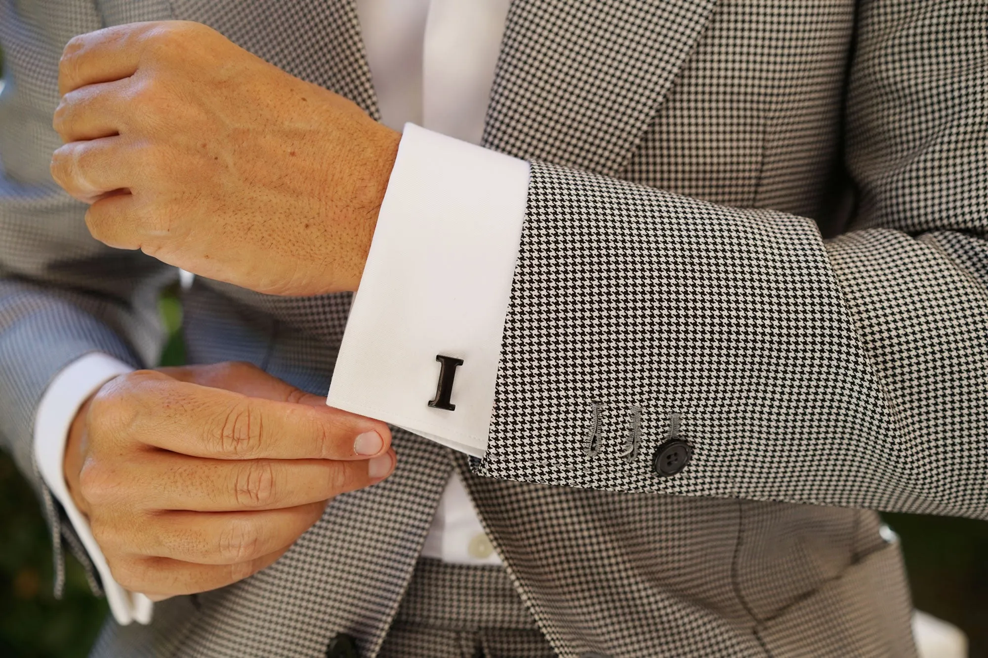 Black And Gold Letter I Cufflinks