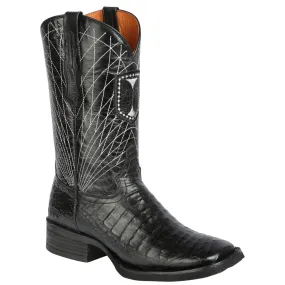 Black Caiman Print Cowboy Boots