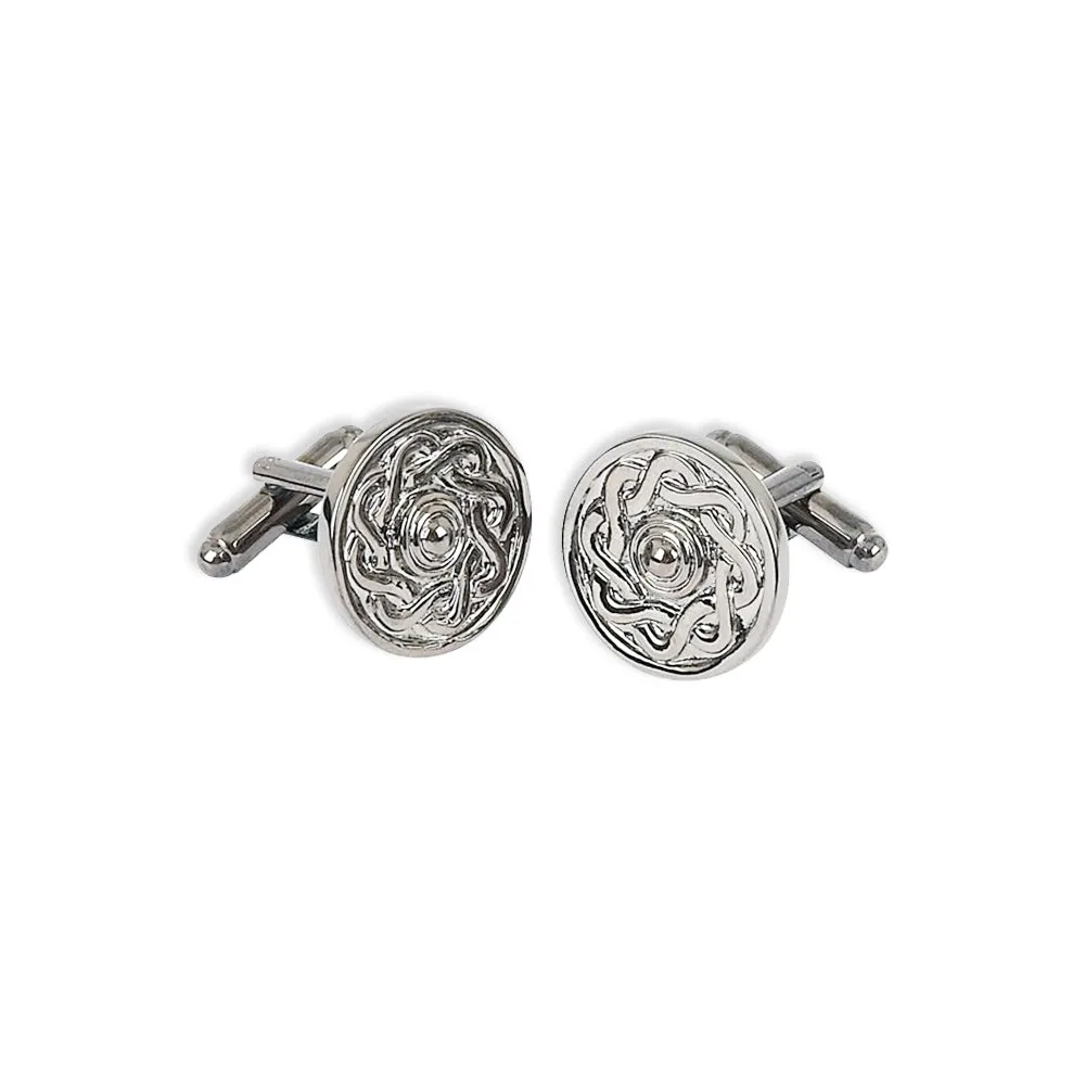 Black Chrome Celtic Shield Cufflinks