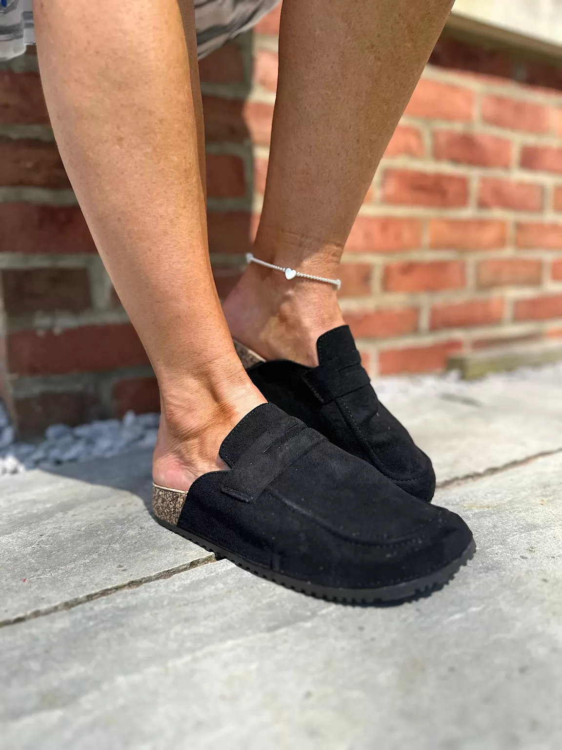 Black Soft Footbed Clogs