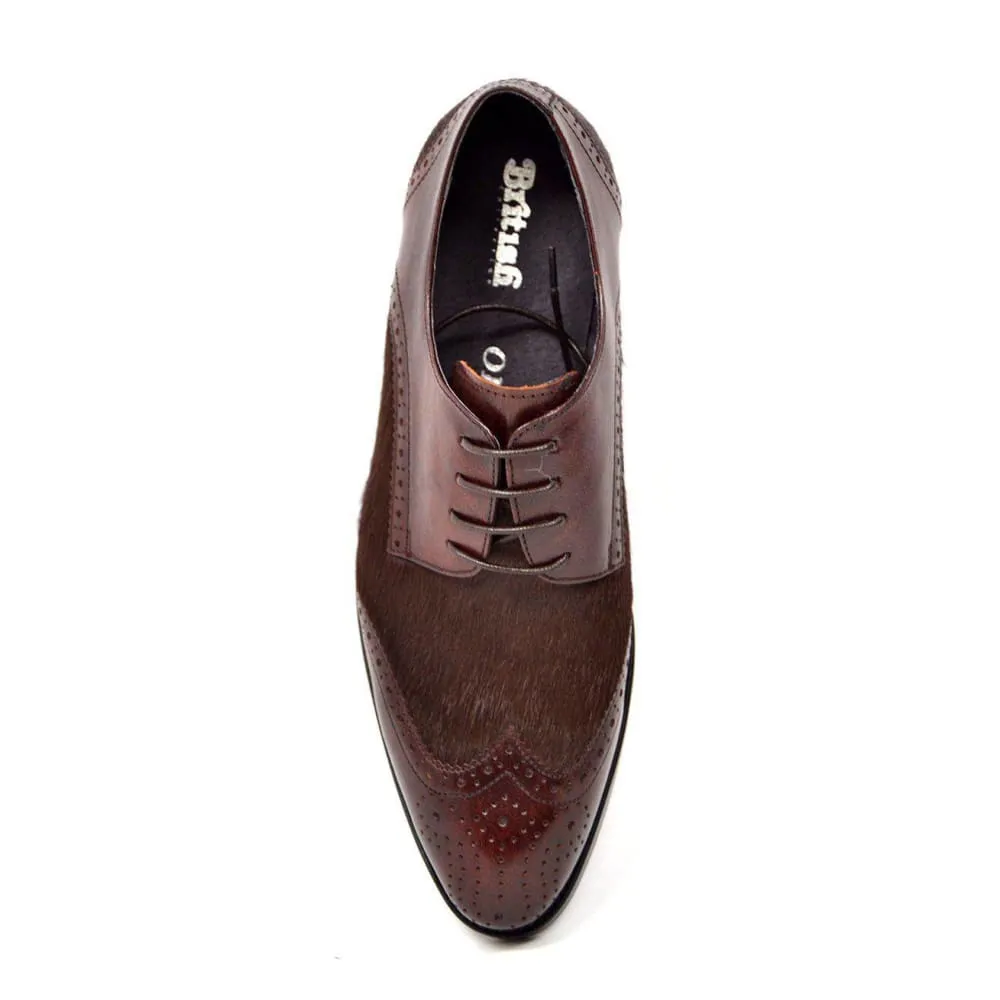 British Walkers President Men's Leather and Pony Skin Oxfords