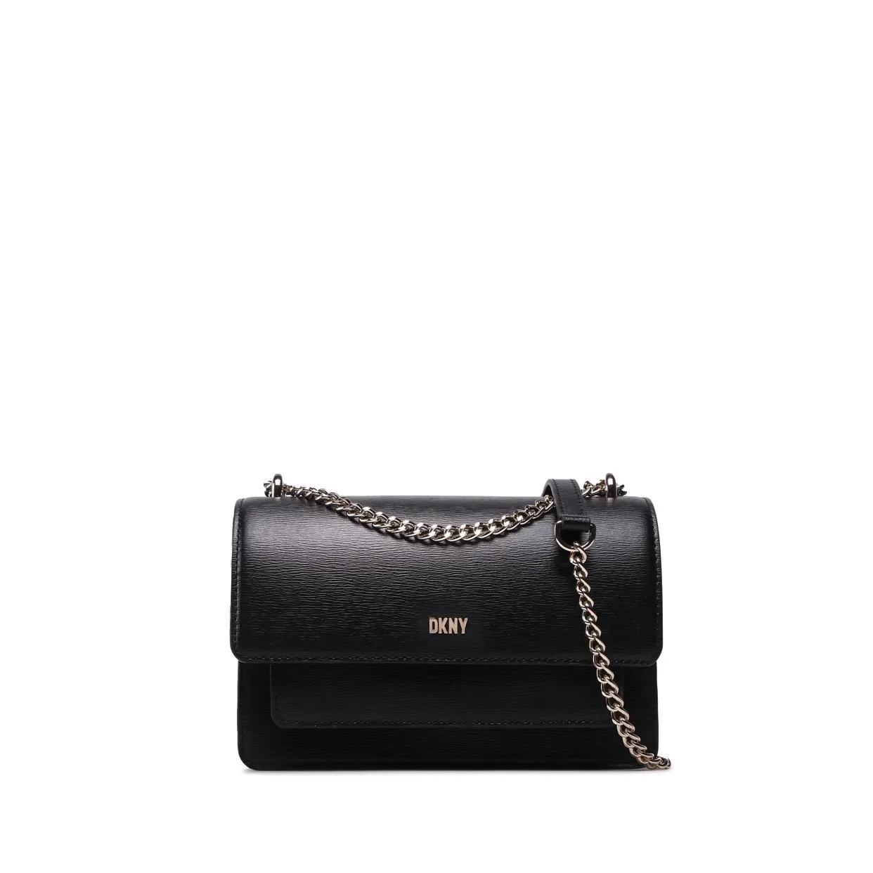 Bryant Chain Flap Crossbody -Black/Gold