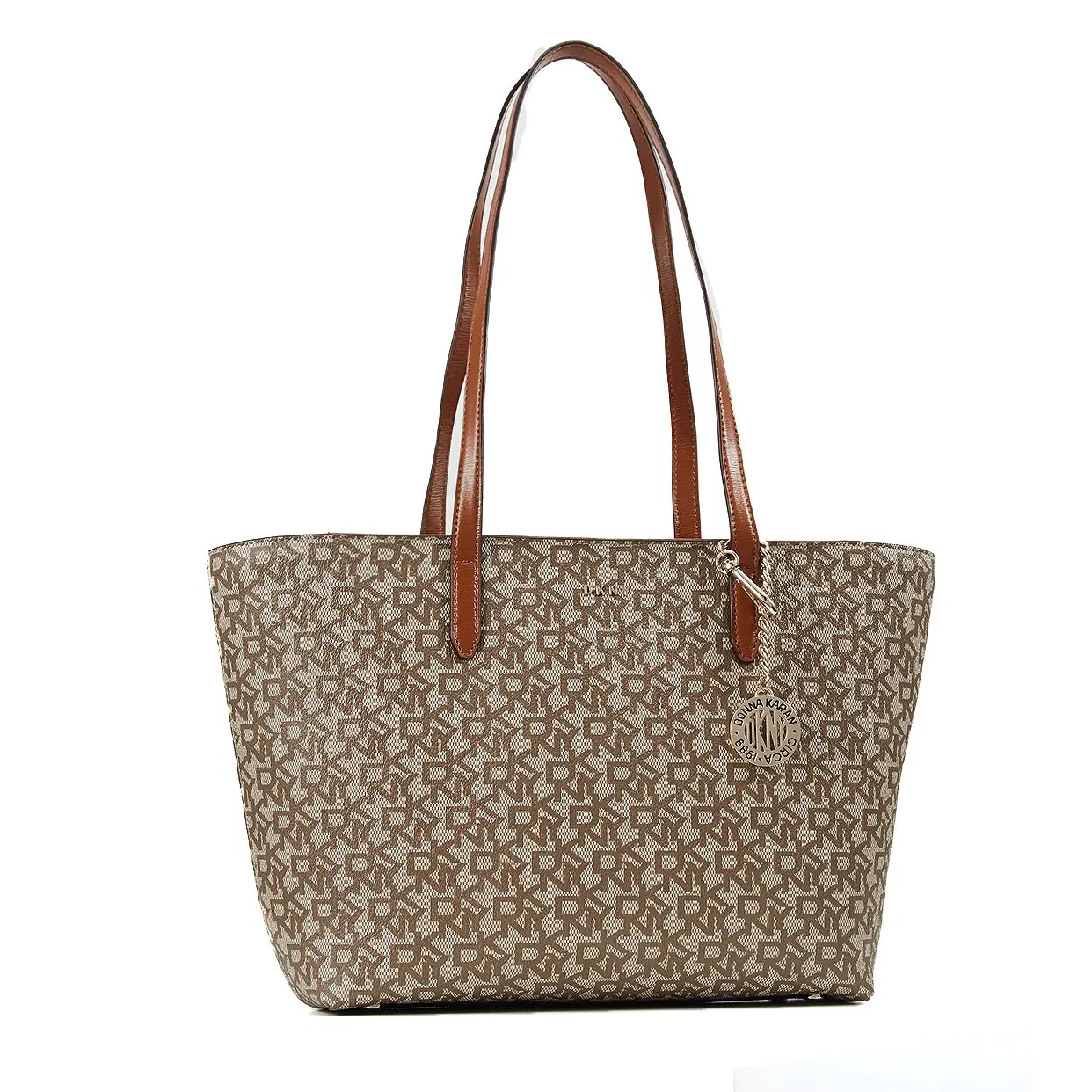 Bryant Large Logo Print Tote -Chino/Caramel