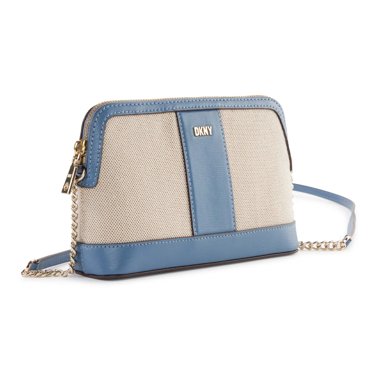 Bryant Park Dome Crossbody -Ivory/Blue