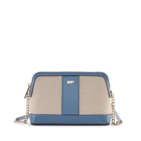 Bryant Park Dome Crossbody -Ivory/Blue