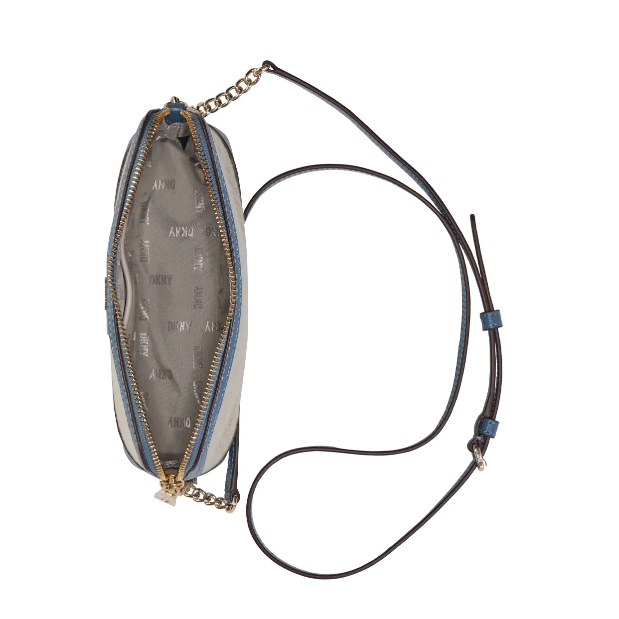 Bryant Park Dome Crossbody -Ivory/Blue