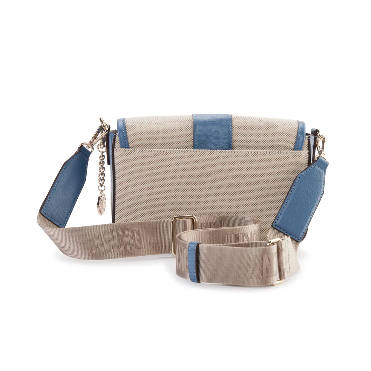 Bryant Park Flap Crossbody Bag -Ivory/Blue