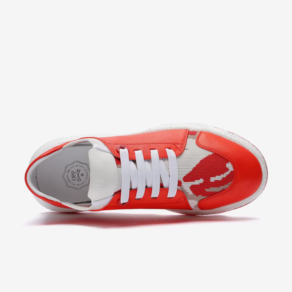 Casual Lace-Up Shoes Red 