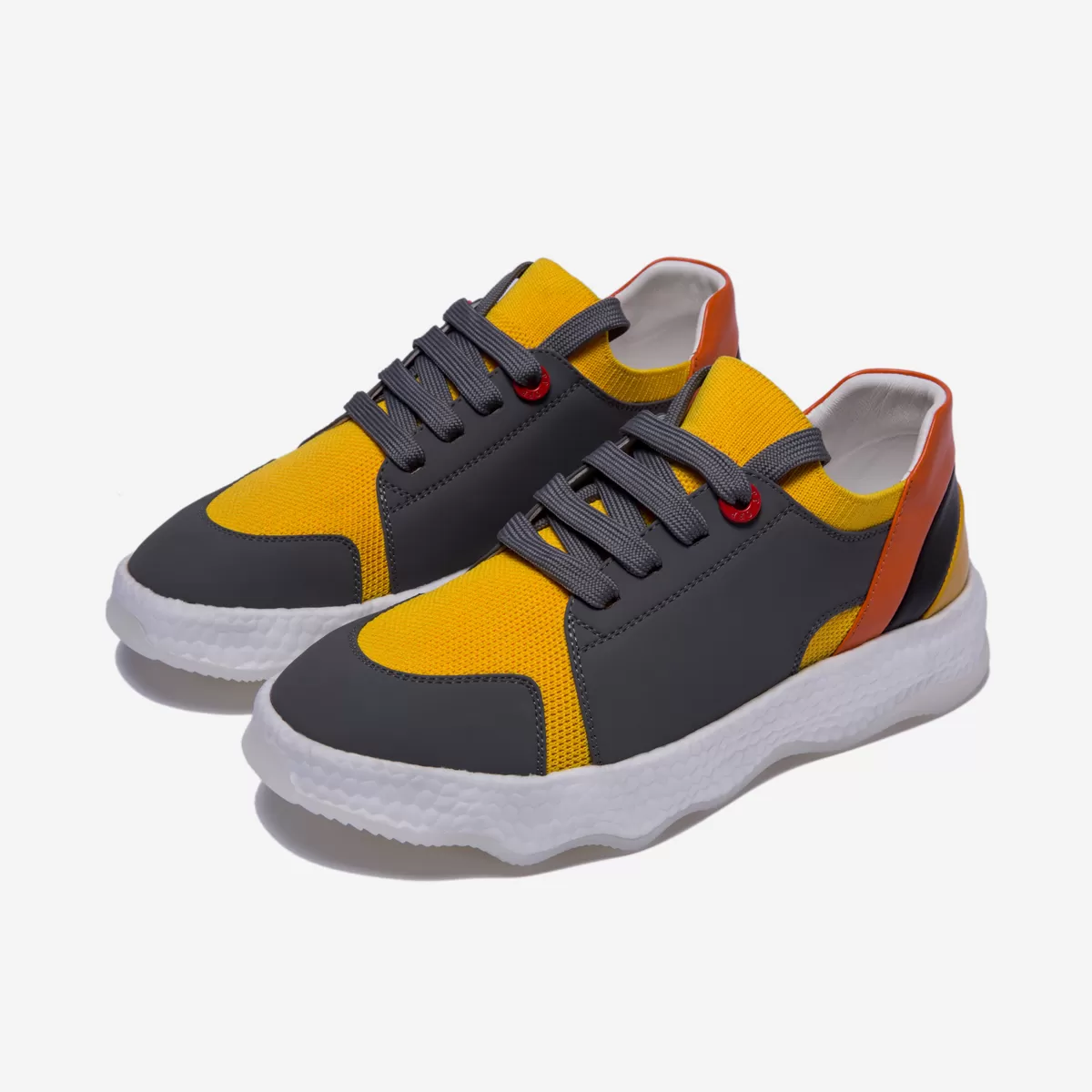 Casual Lace-Up Shoes Yellow 