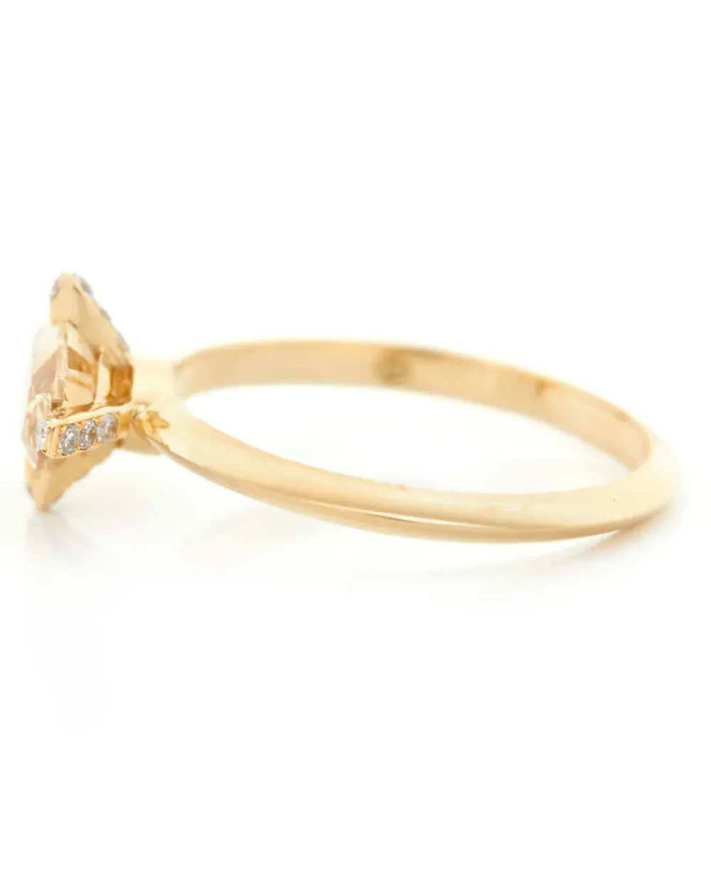 Champagne Diamond Compass Ring