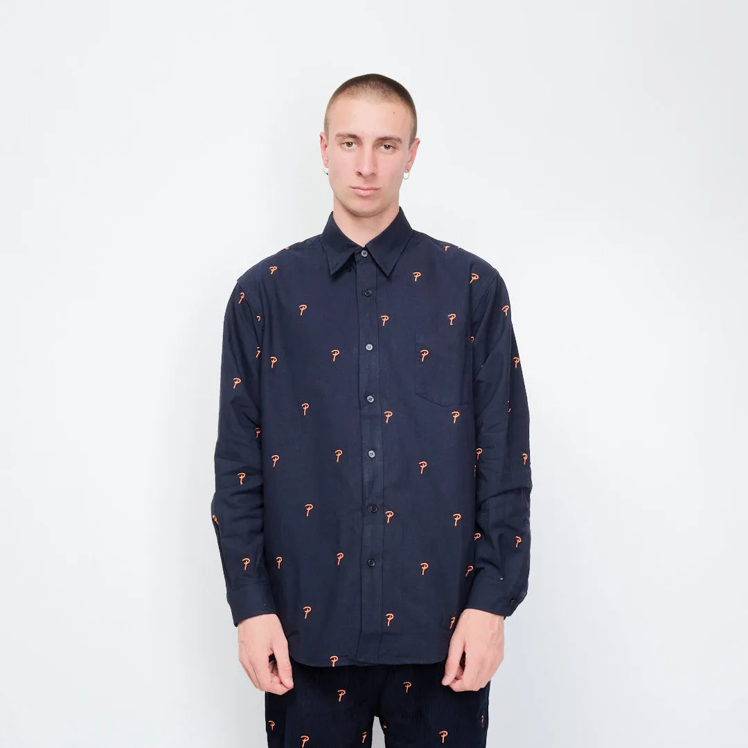 Chemise Patta - Oxford Longsleeve (Evening Blue)