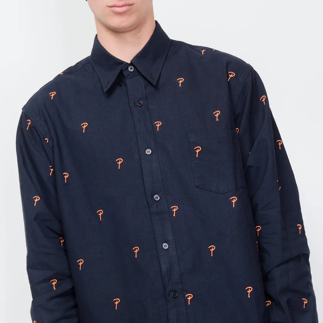 Chemise Patta - Oxford Longsleeve (Evening Blue)