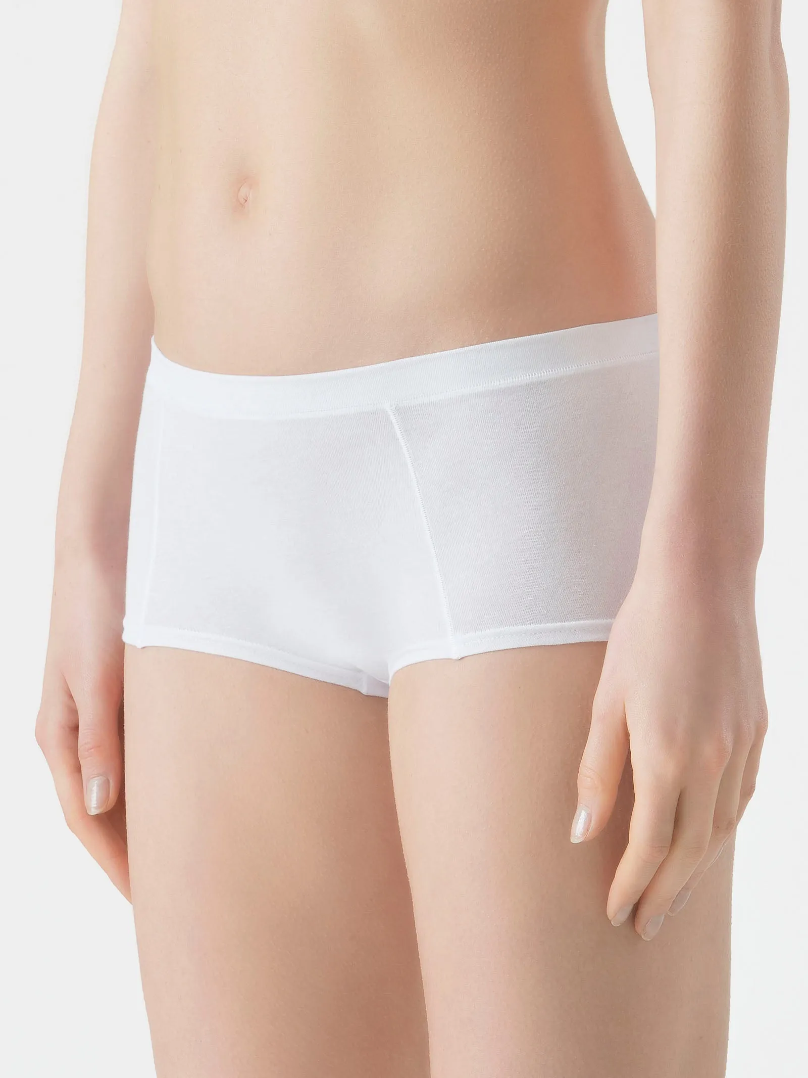 Comfort - Coulotte in cotone elasticizzato - Nudo