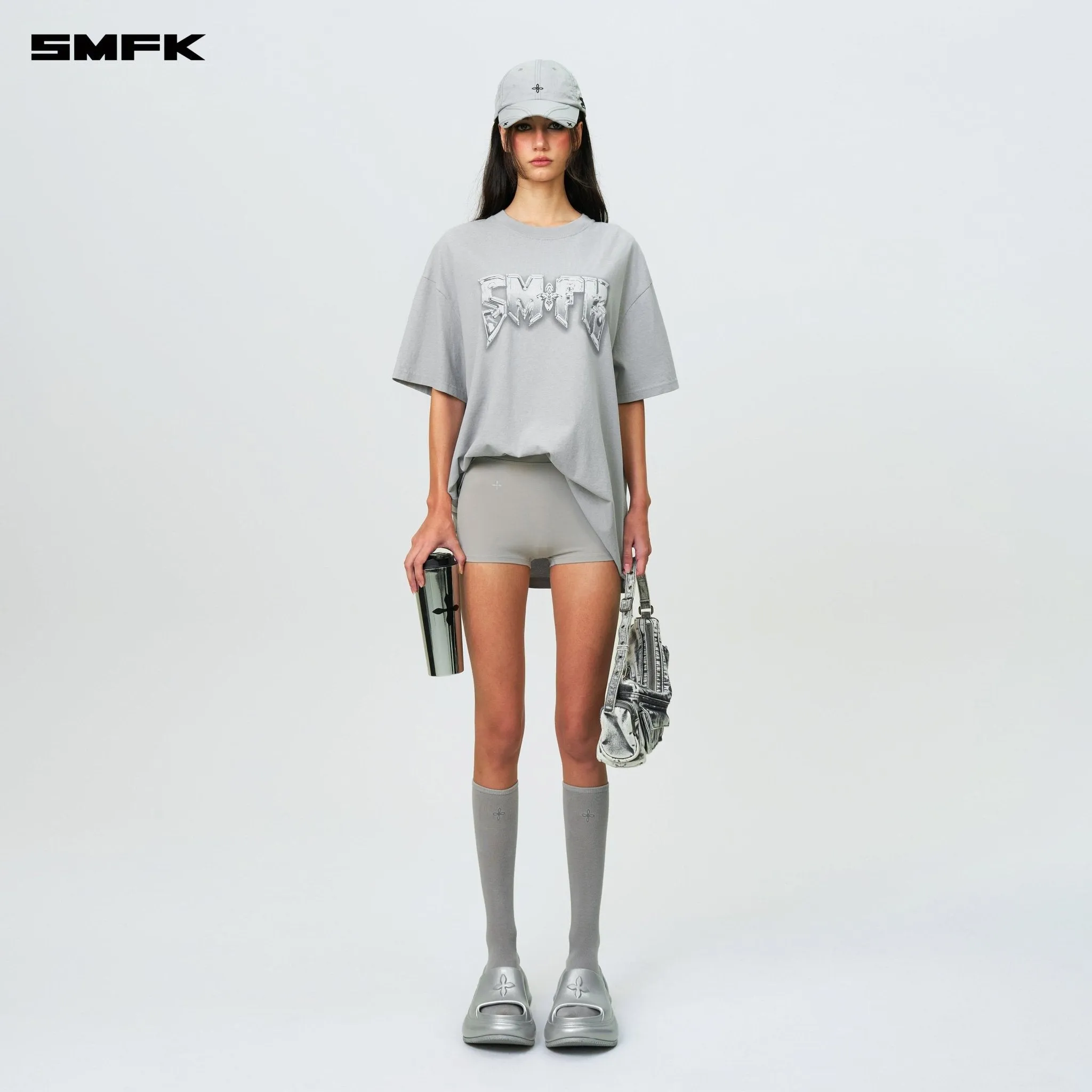 Compass SMFK Metal Rock Loose Tee Gray-