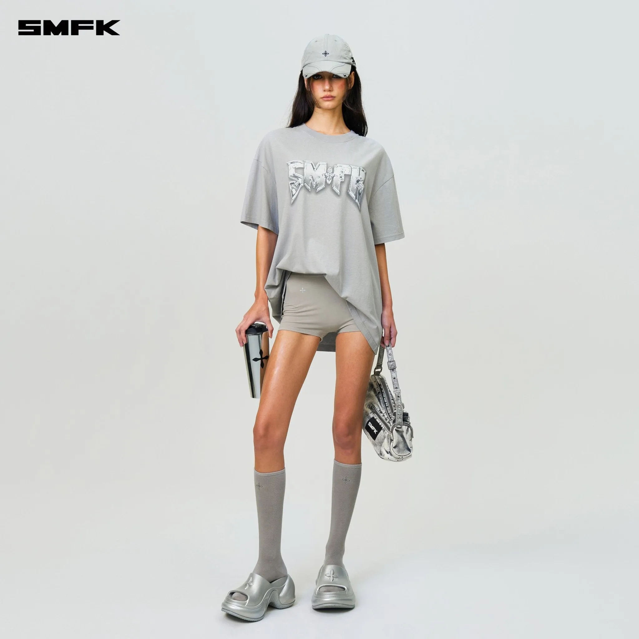 Compass SMFK Metal Rock Loose Tee Gray-