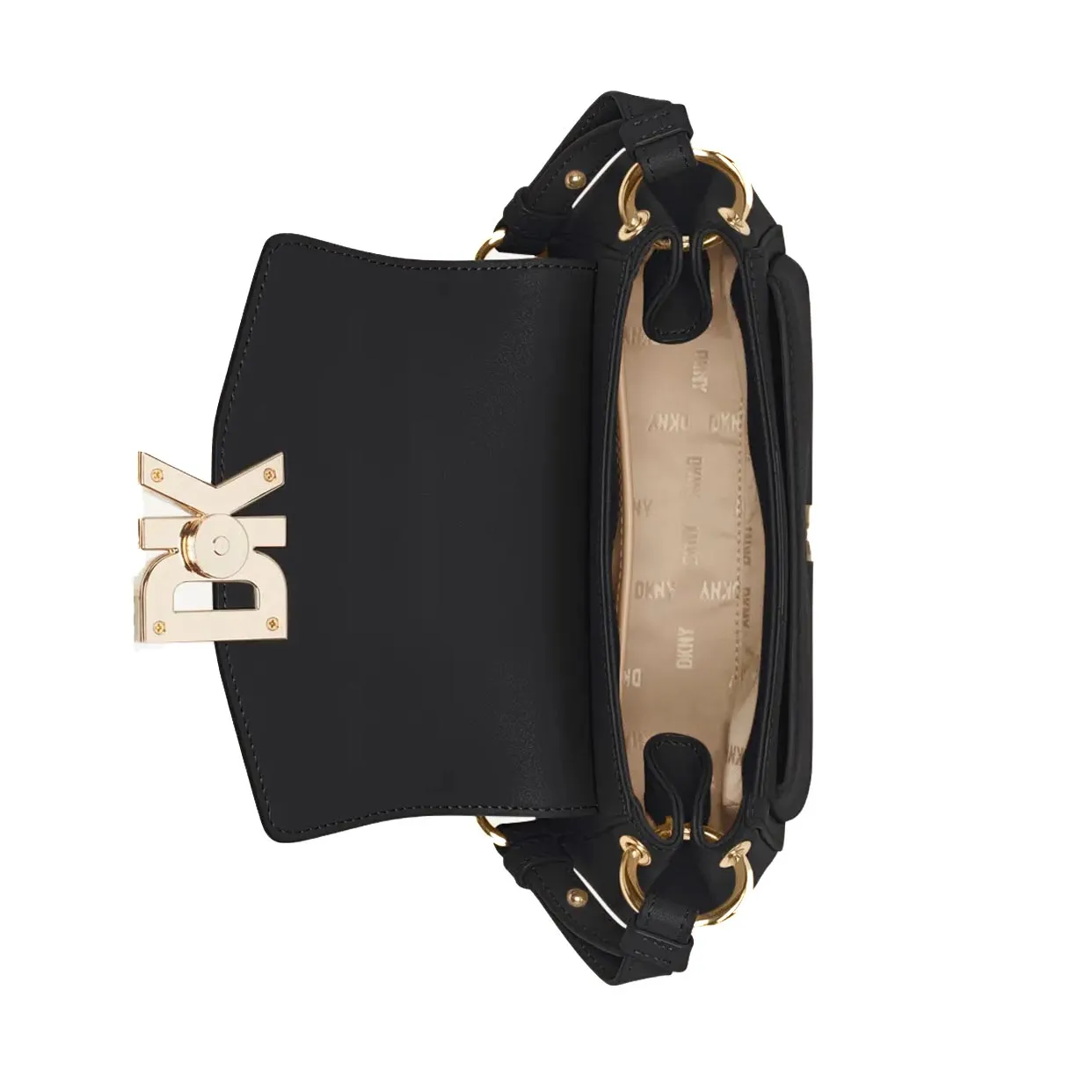 Crosstown Crossbody -Black/Gold