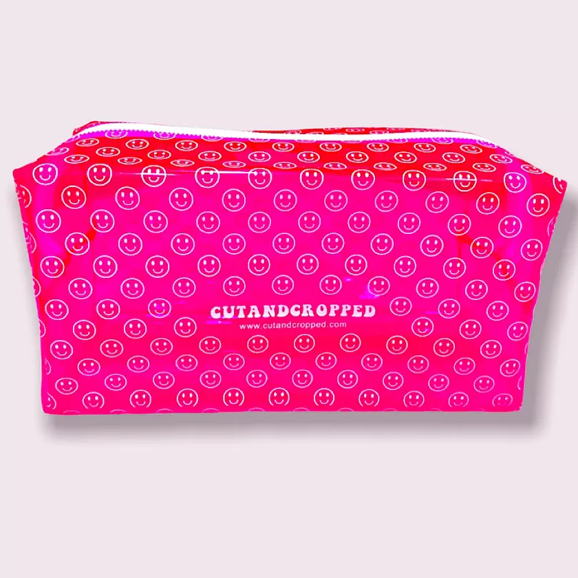 CUTANDCROPPED Pink Makeup Bag