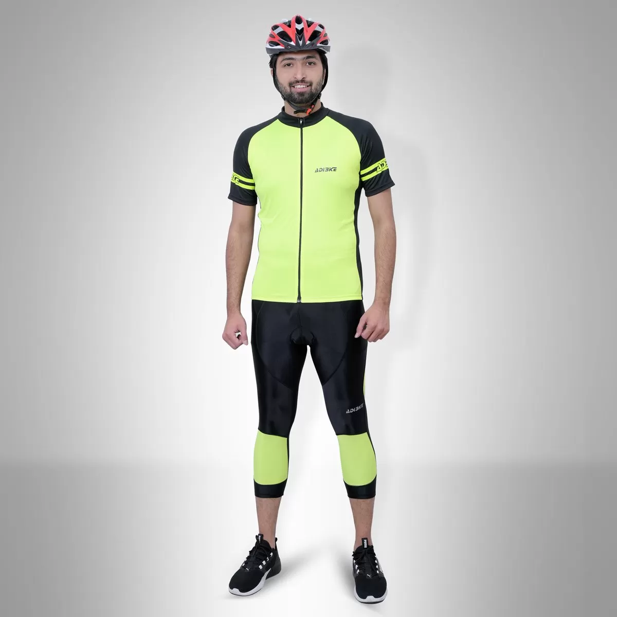 Cycling Kit - 3/4 Tights with Jersey BLack/FL