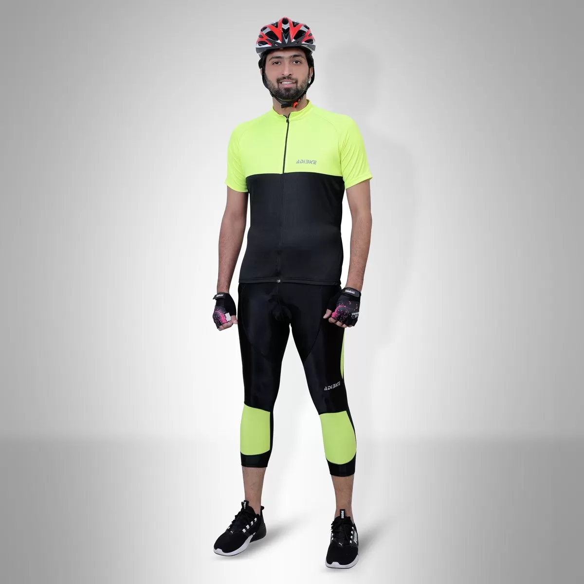 Cycling Kit - 3/4 Tights with Jersey BLack/FL