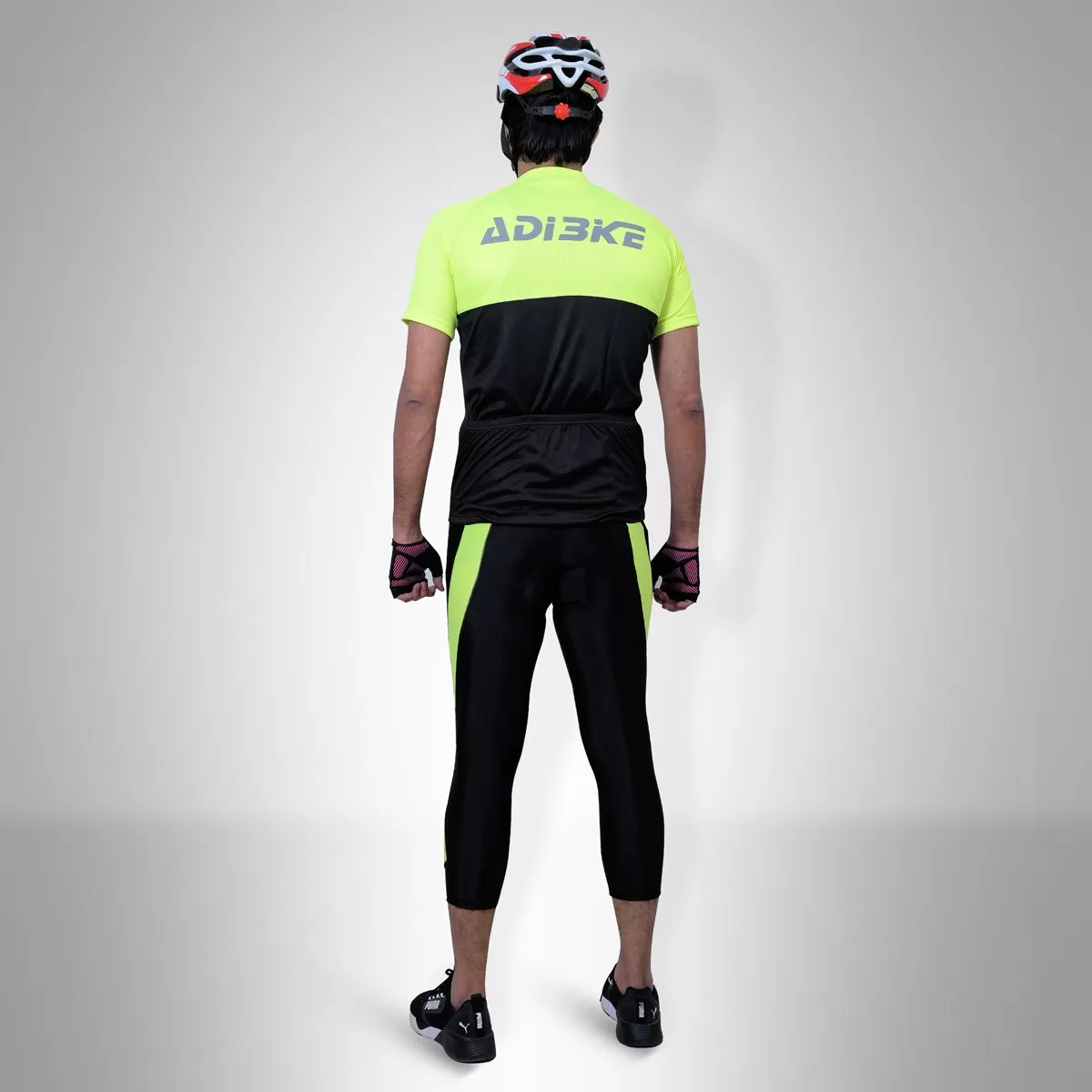 Cycling Kit - 3/4 Tights with Jersey BLack/FL