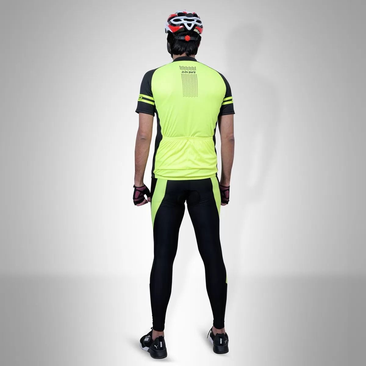 Cycling Kit - Full Tight with Jersey BLack/FL