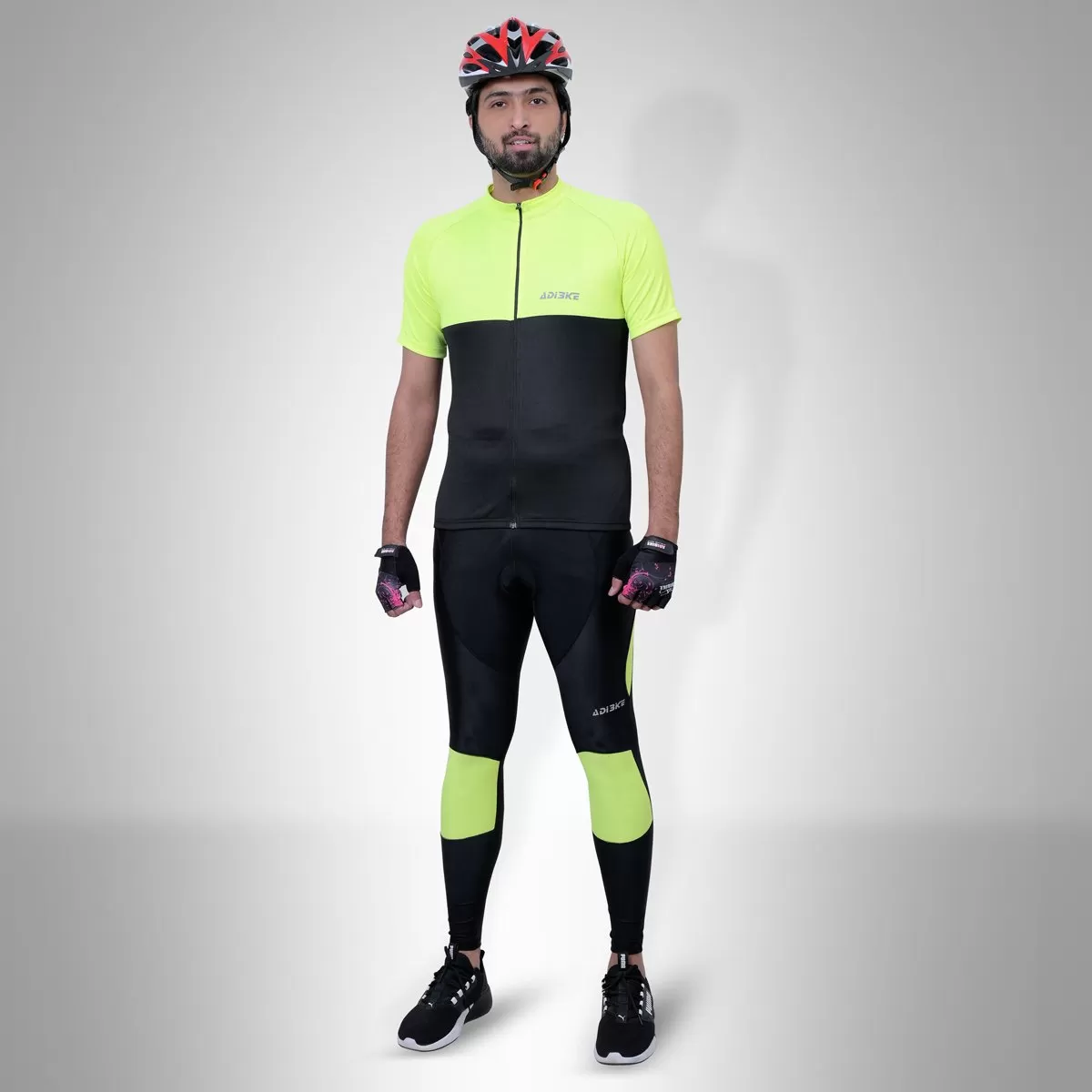 Cycling Kit - Full Tight with Jersey BLack/FL