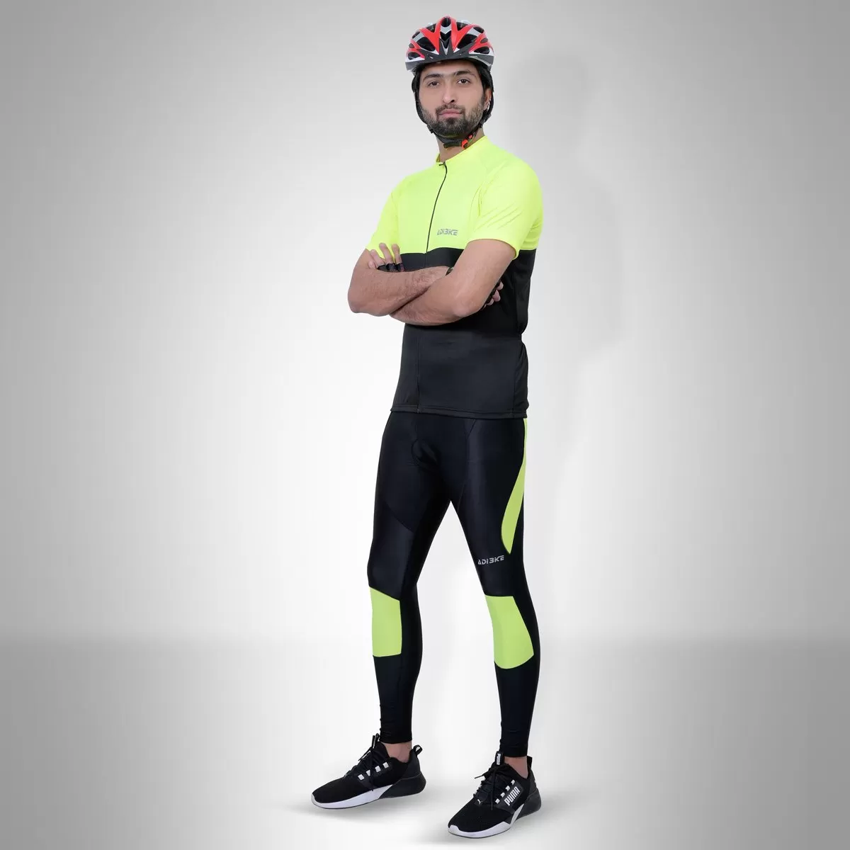 Cycling Kit - Full Tight with Jersey BLack/FL