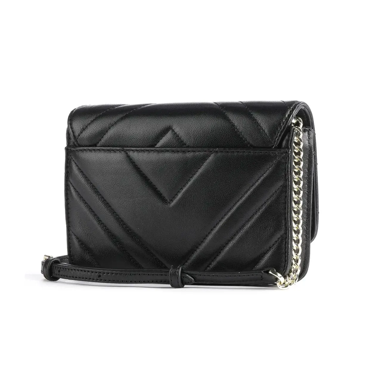 Delphine Crossbody Bag with Flap -Black/Gold